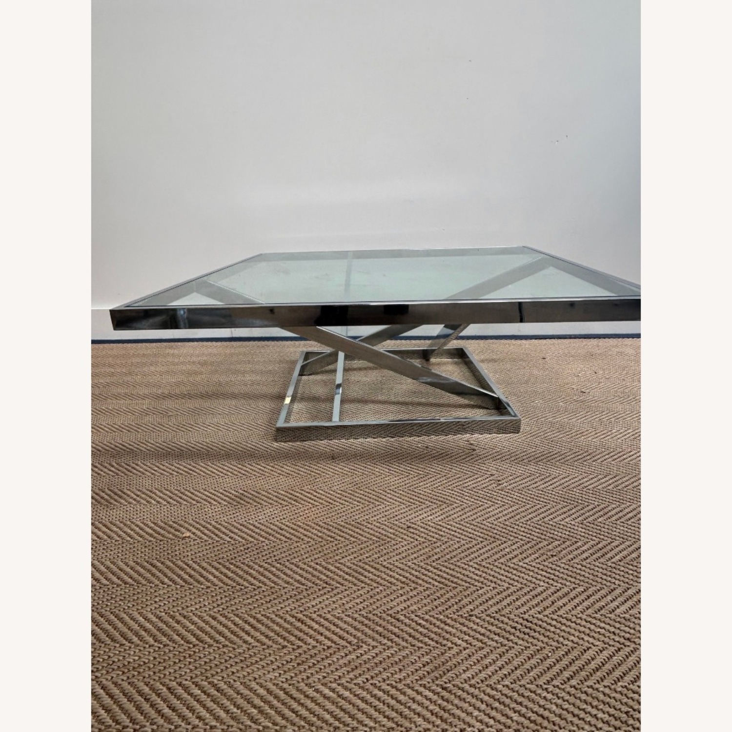 Gary Gutterman Chrome and Glass Coffee Table - image-5