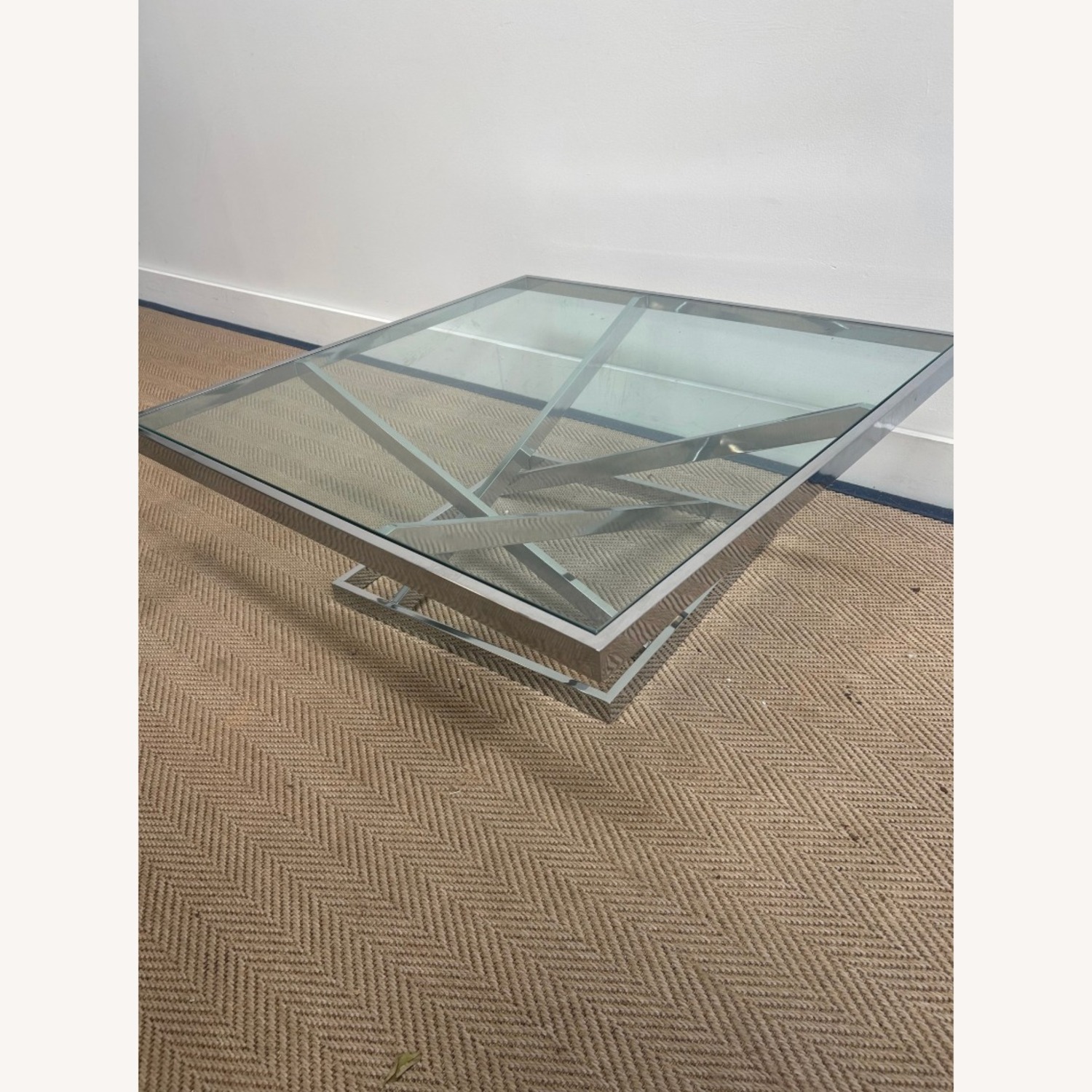 Gary Gutterman Chrome and Glass Coffee Table - image-3
