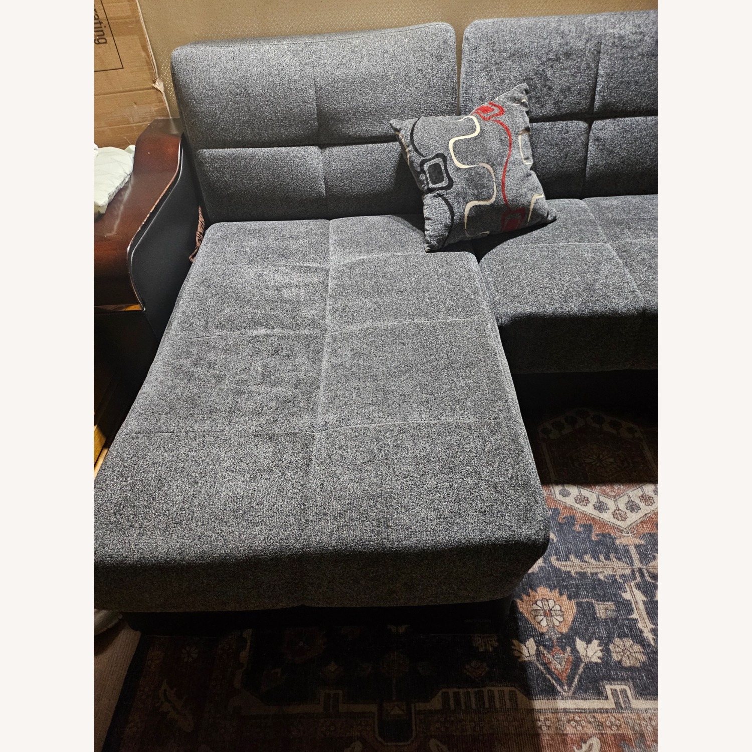 The Futon Shop Dark Gray 2 Piece Sectional Chaise  - image-2