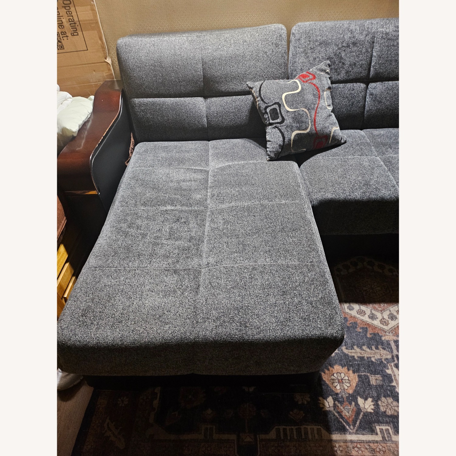 The Futon Shop Dark Gray 2 Piece Sectional Chaise  - image-8