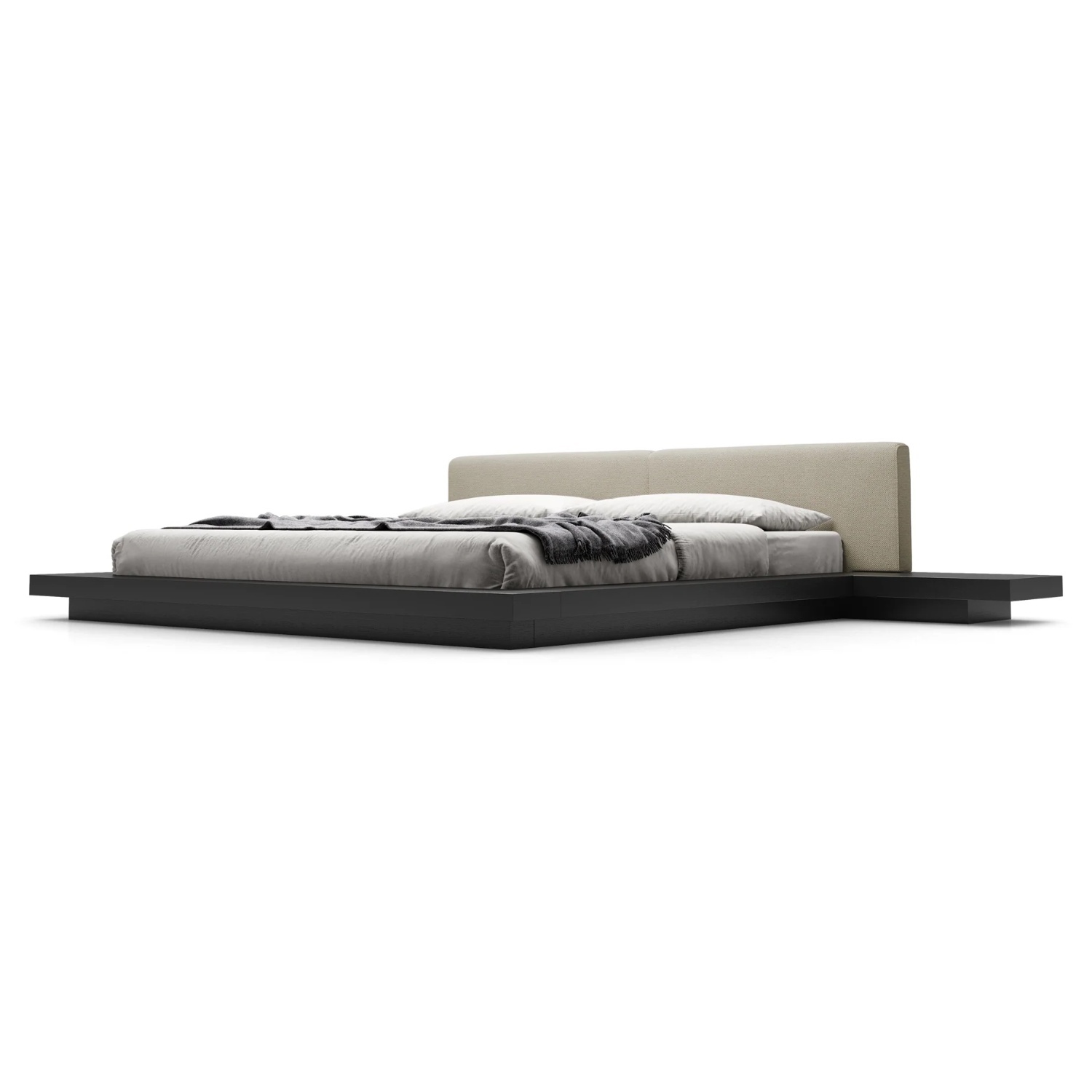 Dark Brown Wood King Bed - image-8