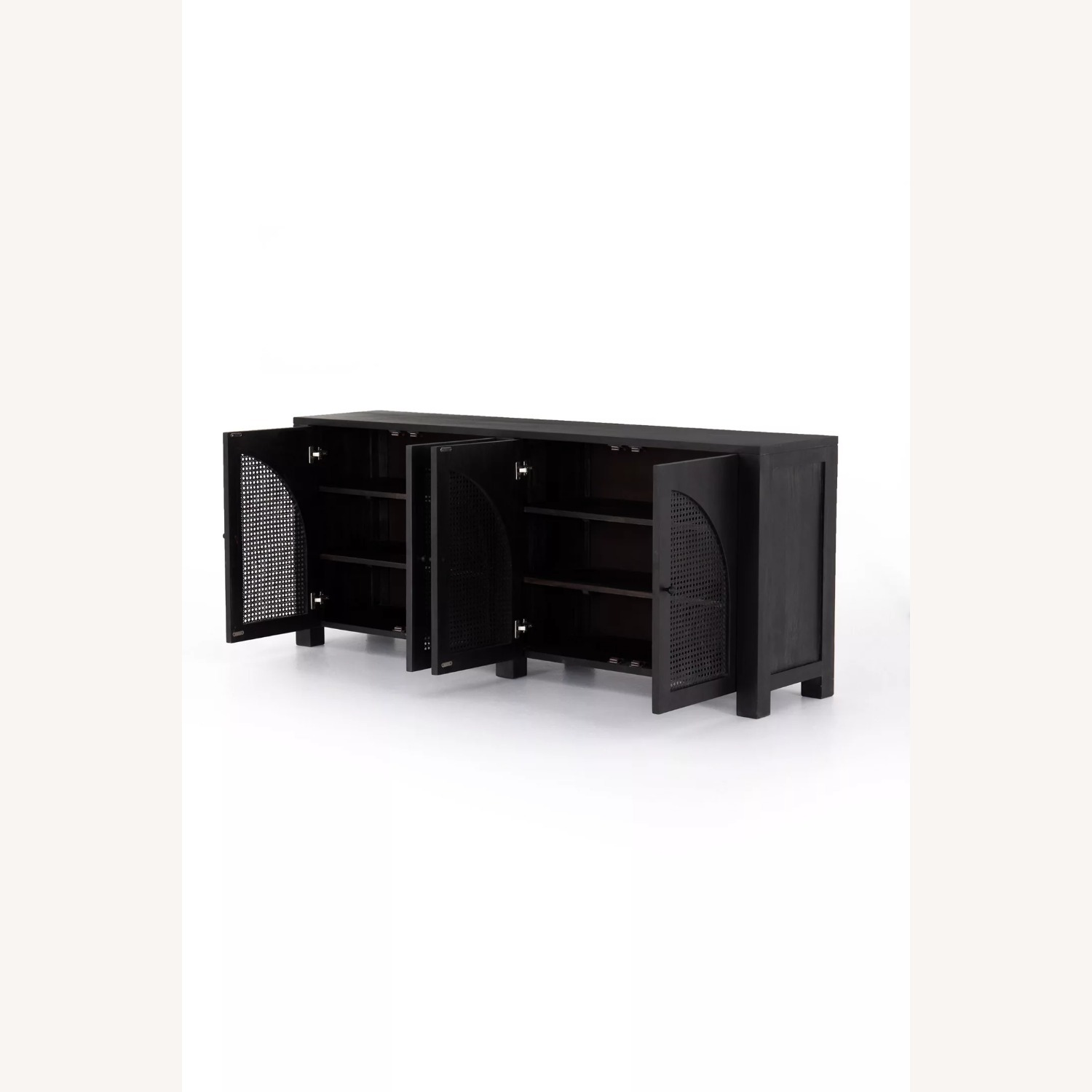 Anthropologie Black Arched Cane 78" Sideboard - image-3
