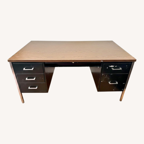 Used Vintage/Antique Finds Dark Brown Desk for sale on AptDeco