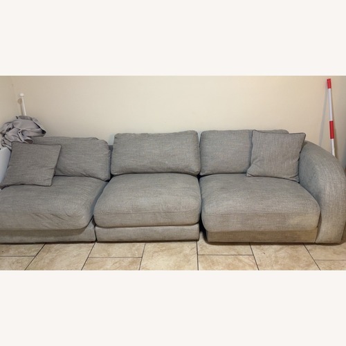 Used Light Gray Fabric 3+ Seater Sofa for sale on AptDeco