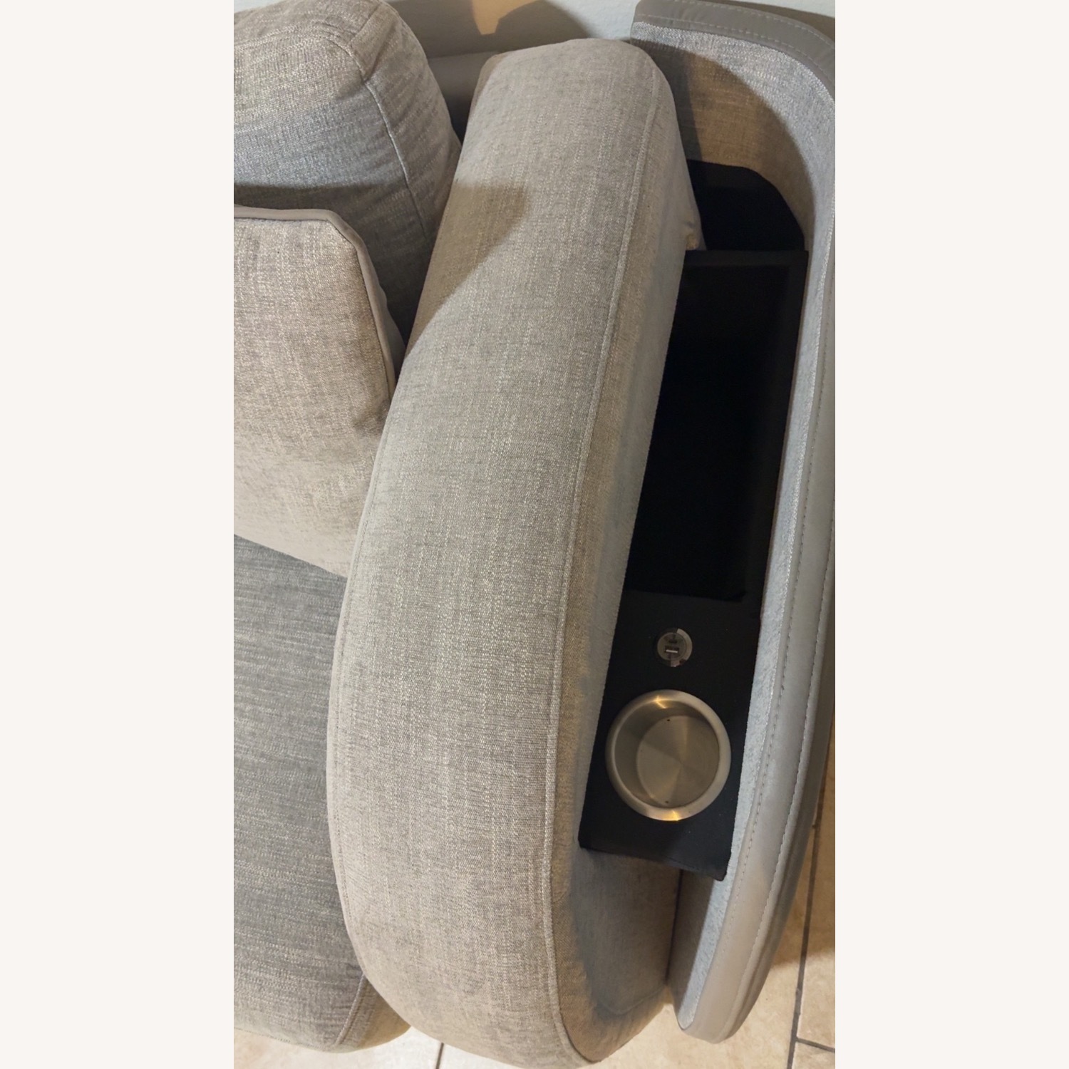 Light Gray Fabric 3+ Seater Sofa - image-4