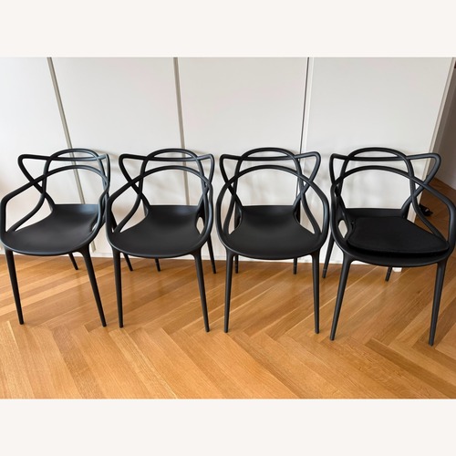 Used Kartell Black Masters Chairs (4) for sale on AptDeco