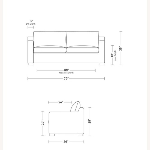 Used Interior Define Sloan Sleeper Sofa Chocolate Brown for sale on AptDeco