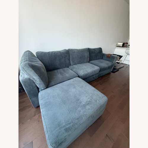 Used LoveSac Blue Velvet 3+ Piece Sectional for sale on AptDeco