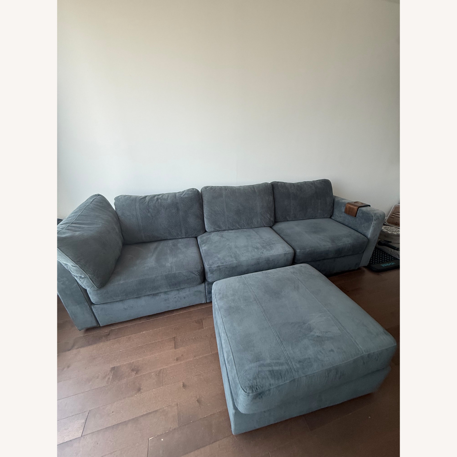 LoveSac Blue Velvet 3+ Piece Sectional - image-1