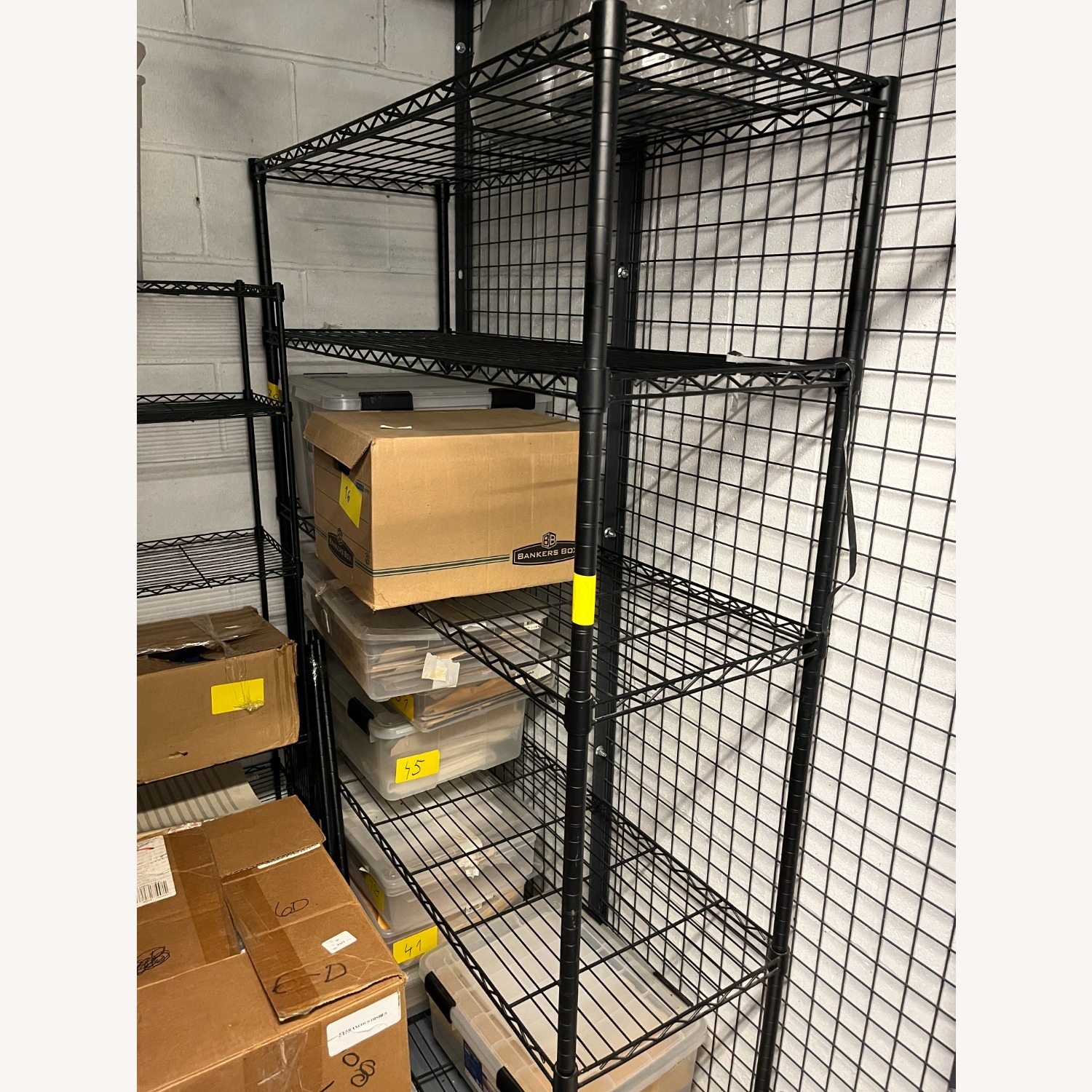Target 6'tall x 4'wide Target Black Metal Wall Unit - image-1