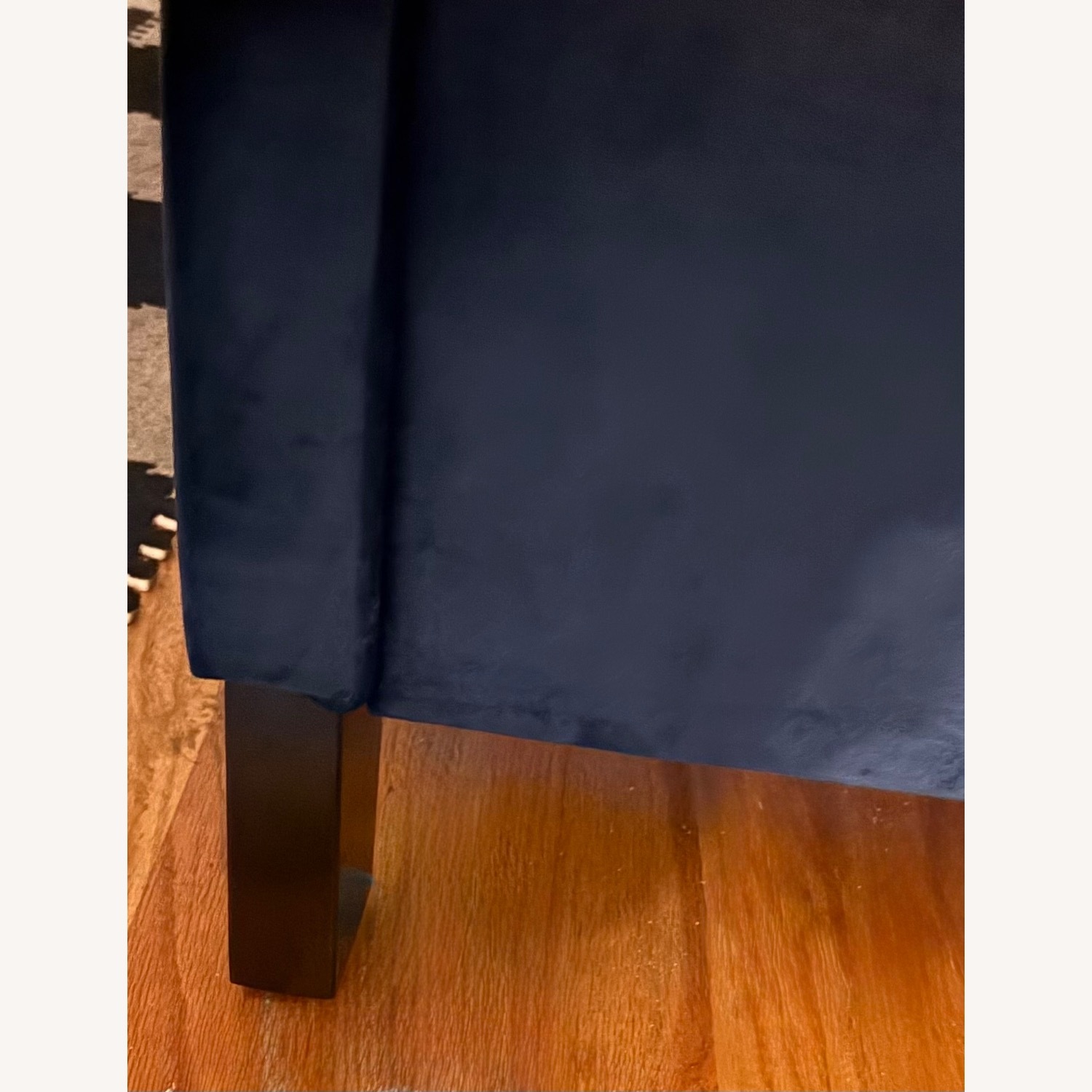 CalKing Blue Velvet Tufted Lo Profile Bed - image-23