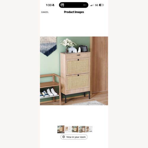 Used Amazon Yechen Natural Armoire for sale on AptDeco