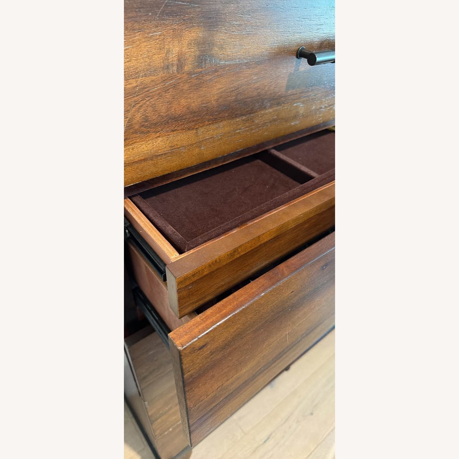 Raymour & Flanigan Dark Brown Wood Dresser - image-2