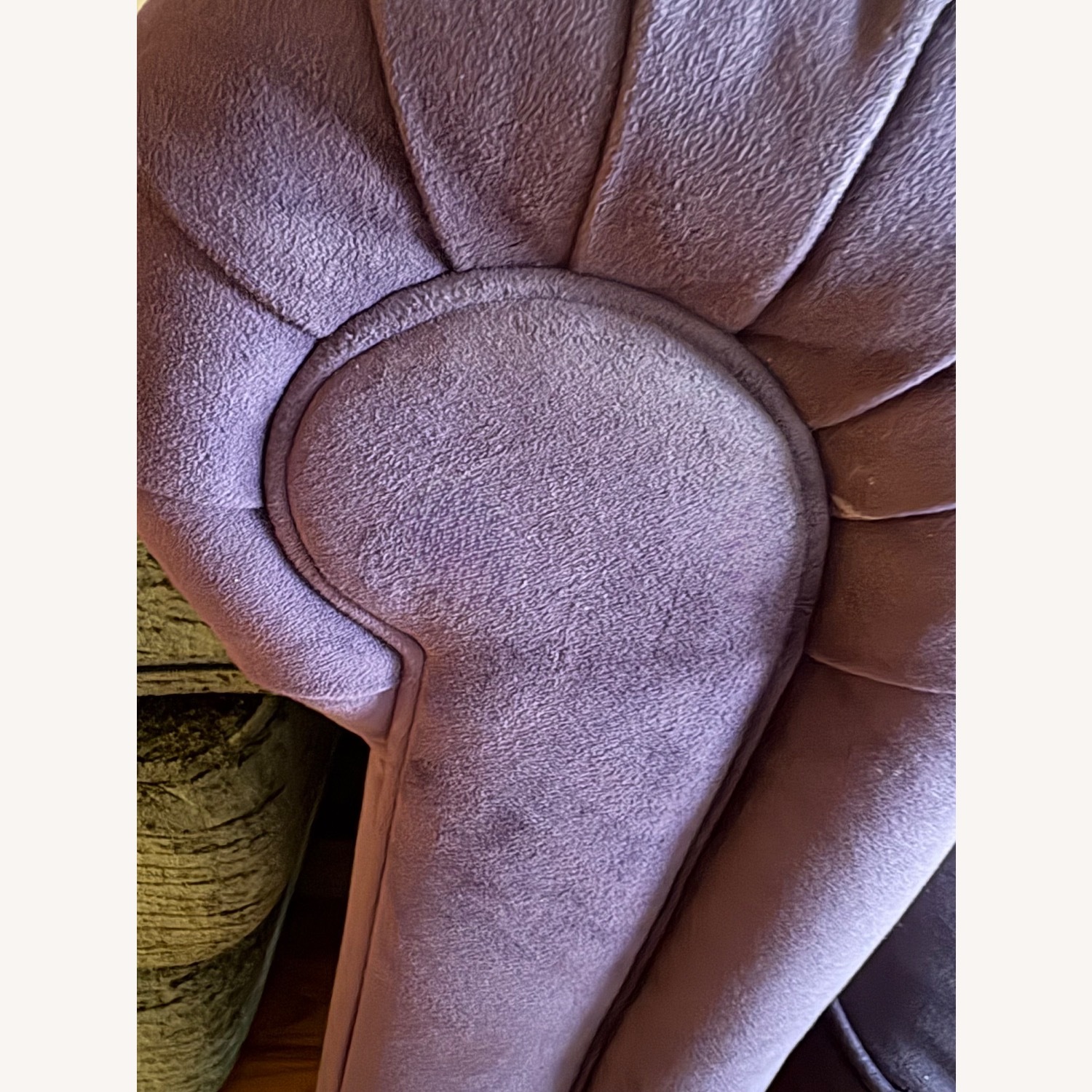 Glam Purple Velvet Tufted 3-Seater Sofa  - image-4