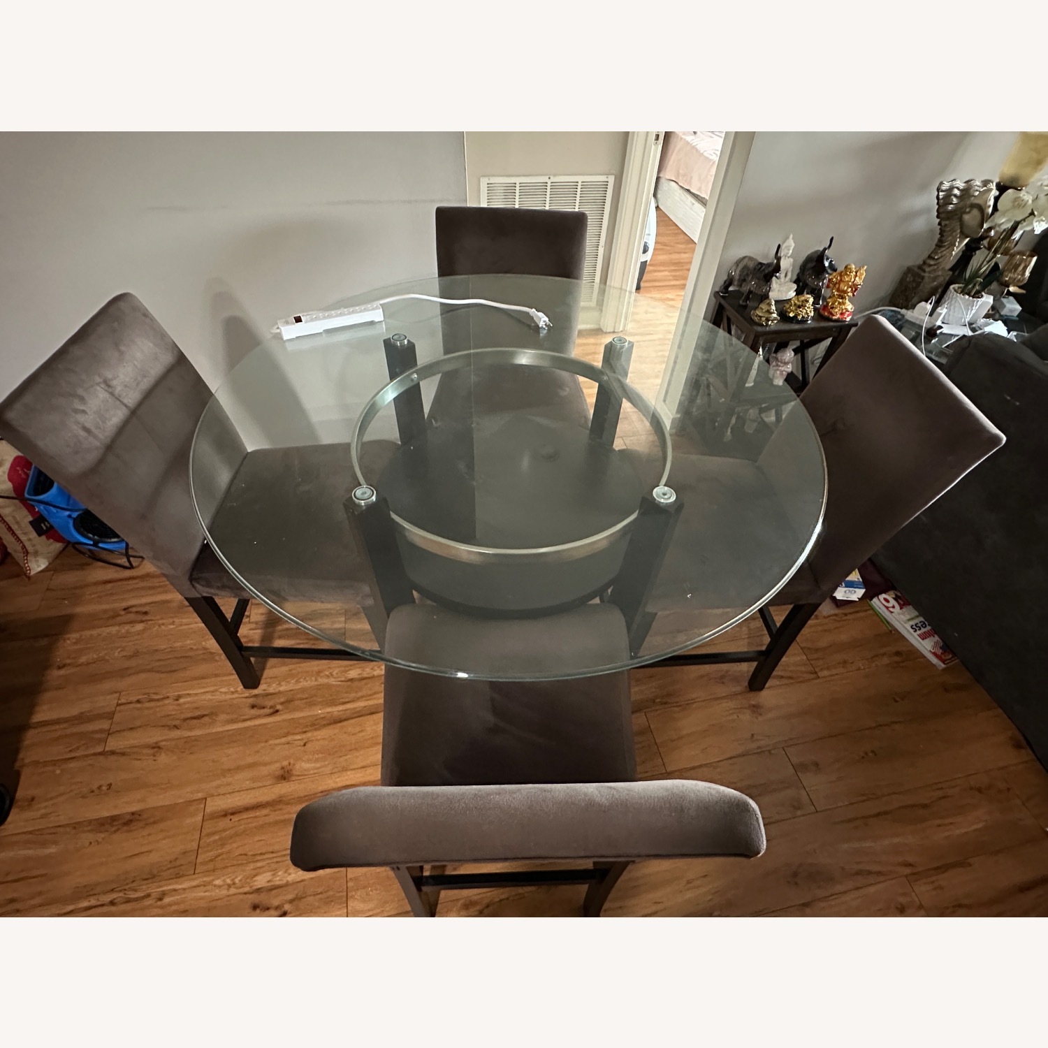Dark Brown Wood Dining Table - image-1