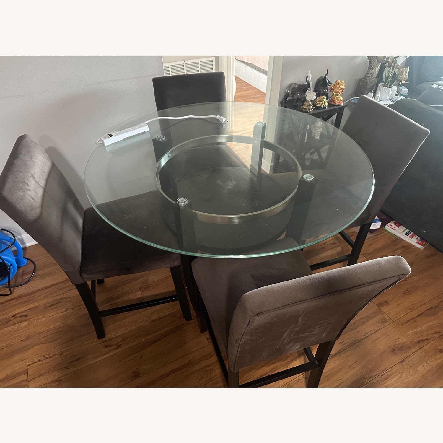 Dark Brown Wood Dining Table - image-2