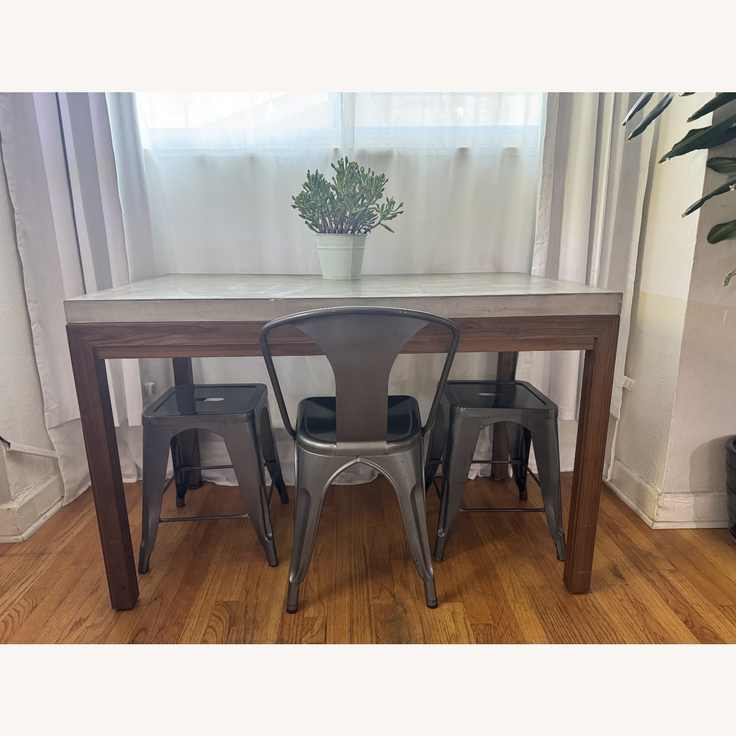 Crate & Barrel Concrete Dining Table - image-2