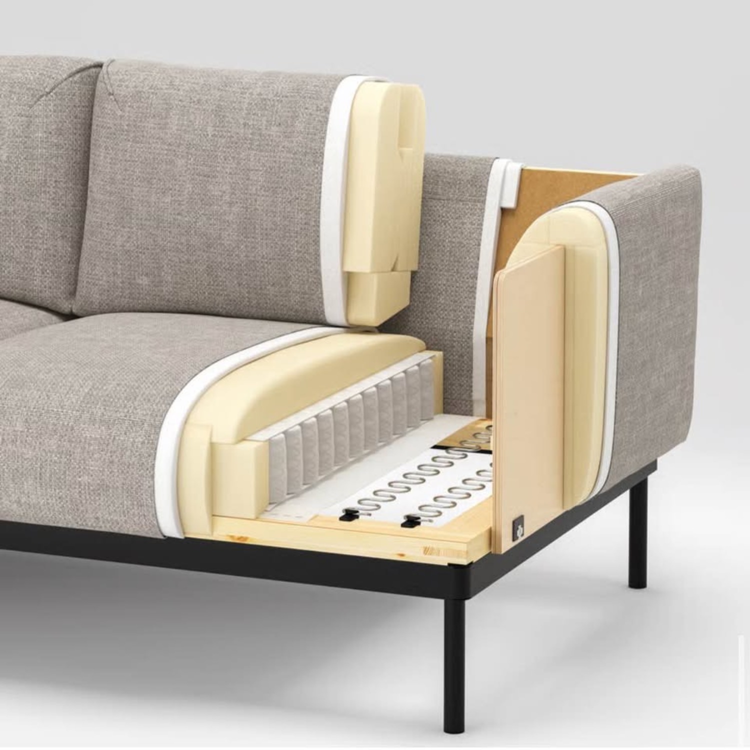 IKEA ÄPPLARYD Sofa with Chaise (Djuparp Dark Blue) - image-4