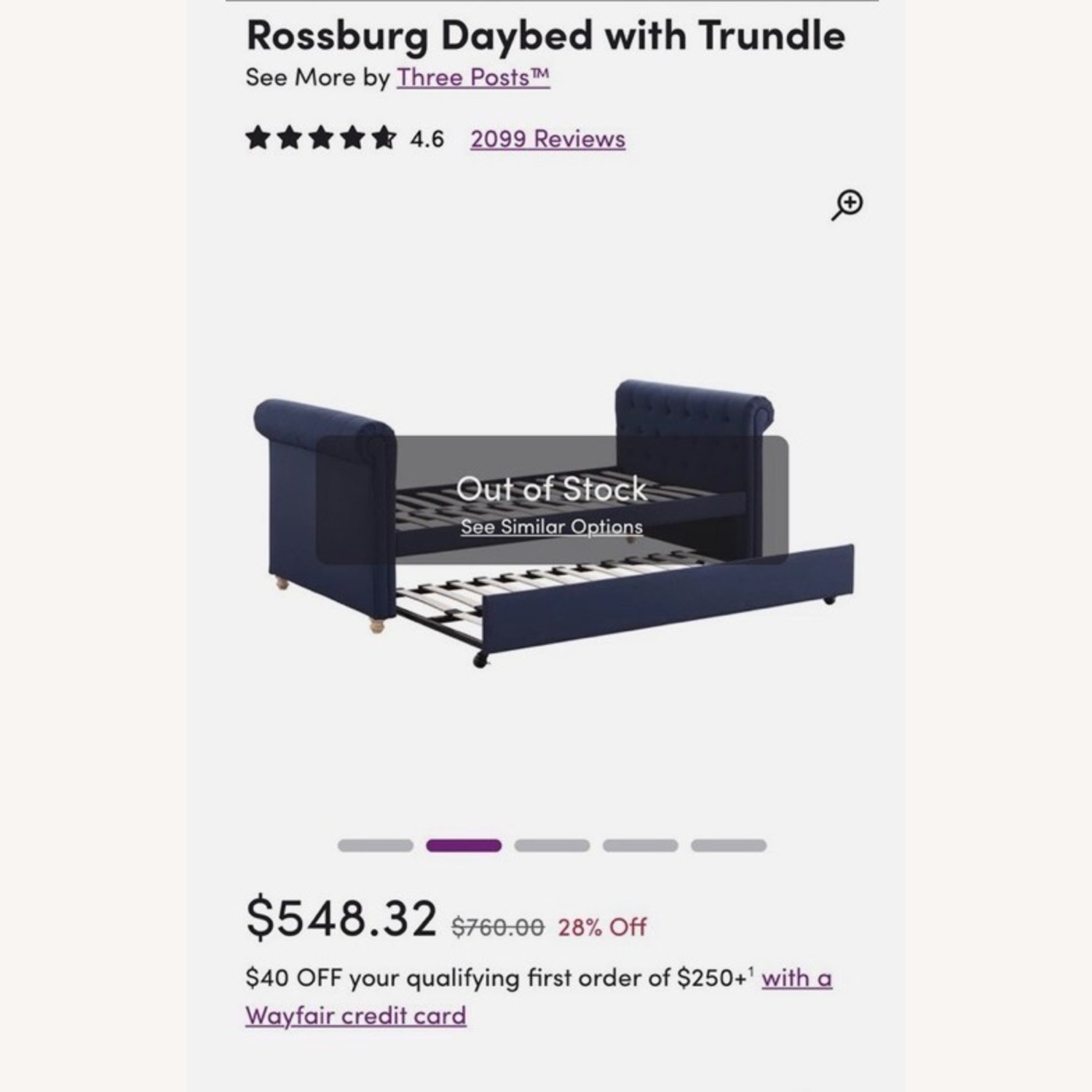 Pottery Barn Upholstered Twin Daybed / Trundle - image-1