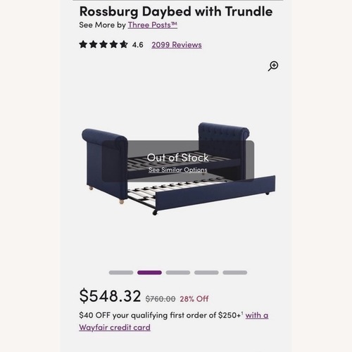 Used Pottery Barn Upholstered Twin Daybed / Trundle for sale on AptDeco