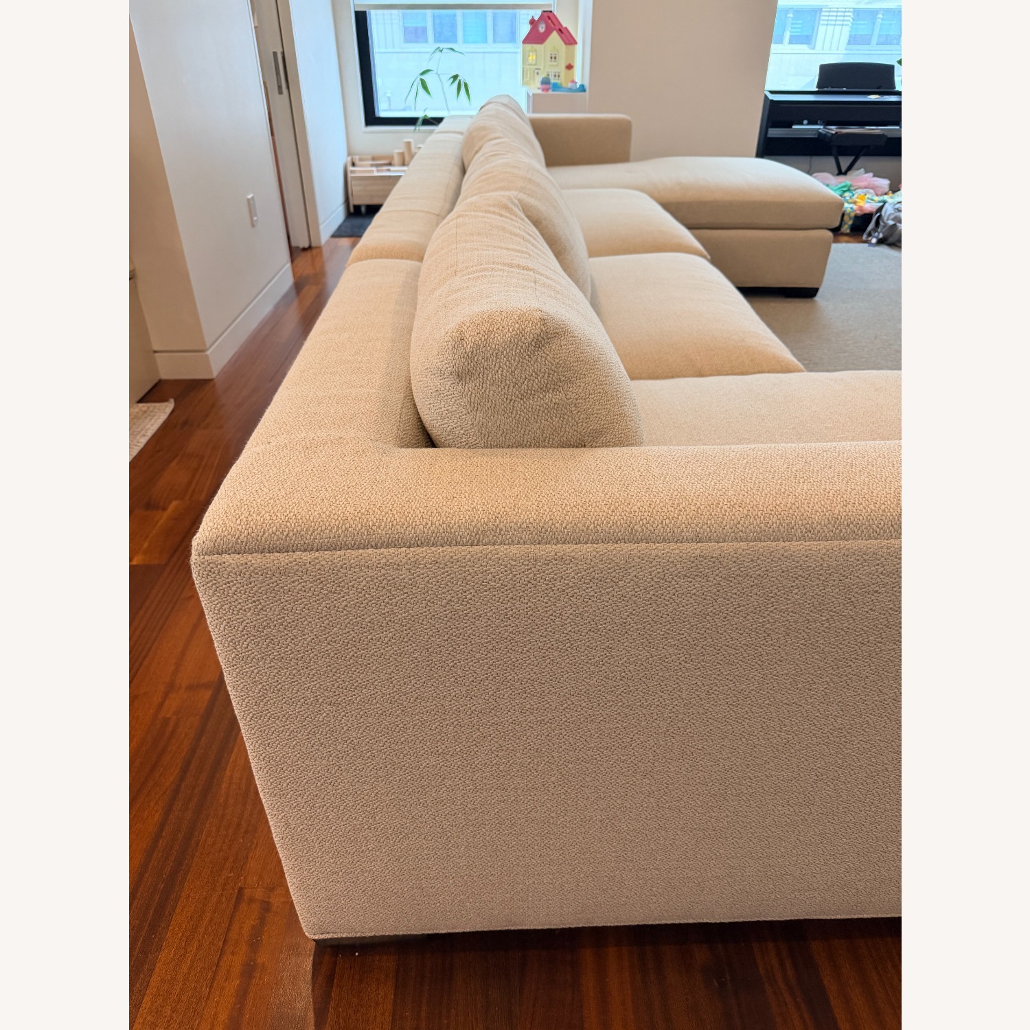 Natural Fabric 3+ Piece Sectional - image-6