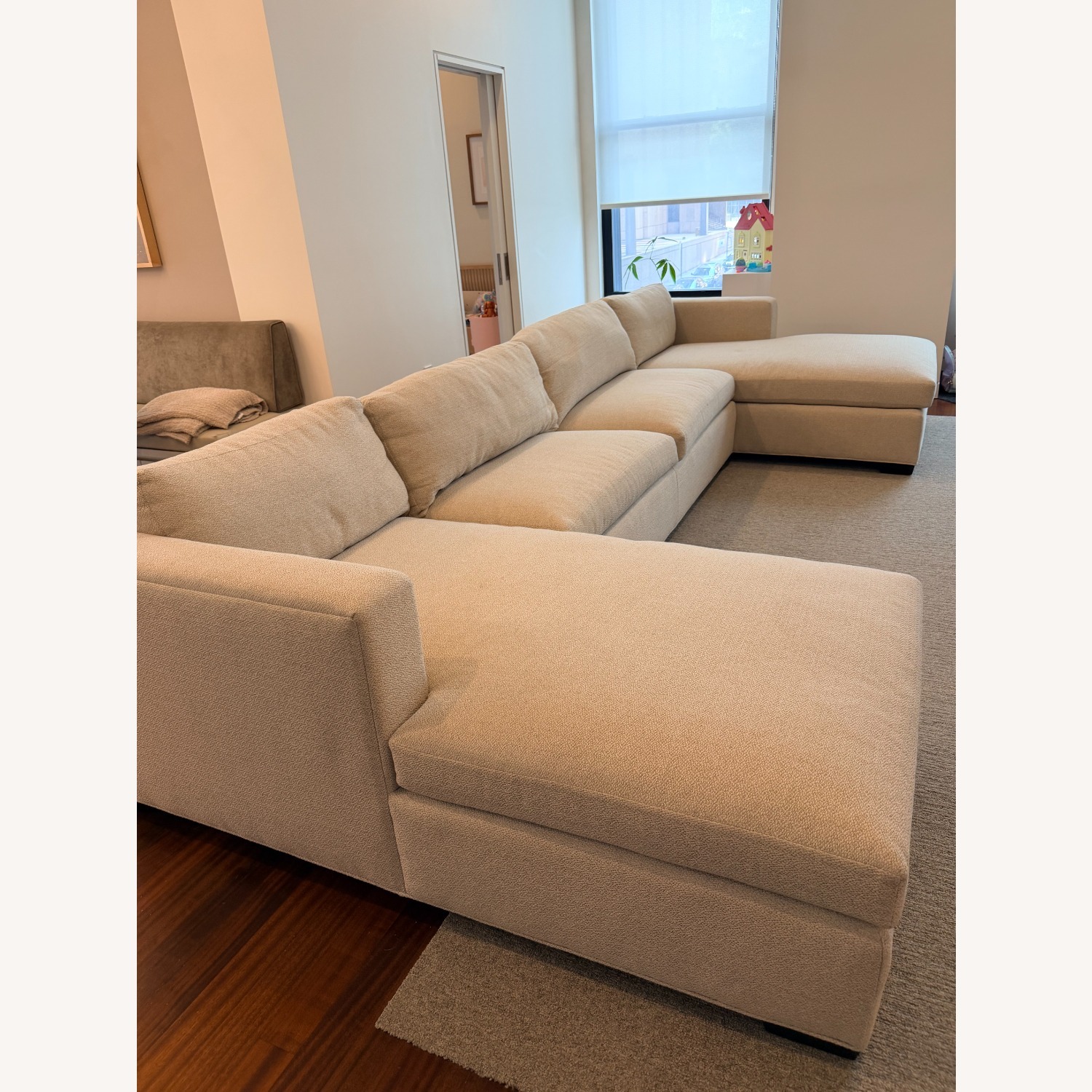 Natural Fabric 3+ Piece Sectional - image-7