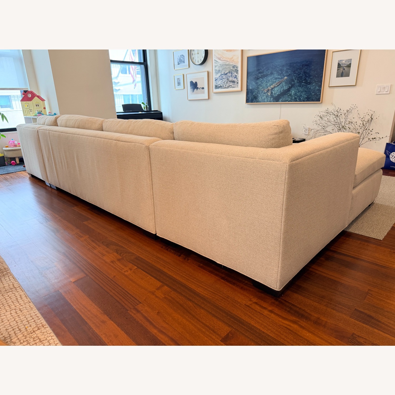 Natural Fabric 3+ Piece Sectional - image-5