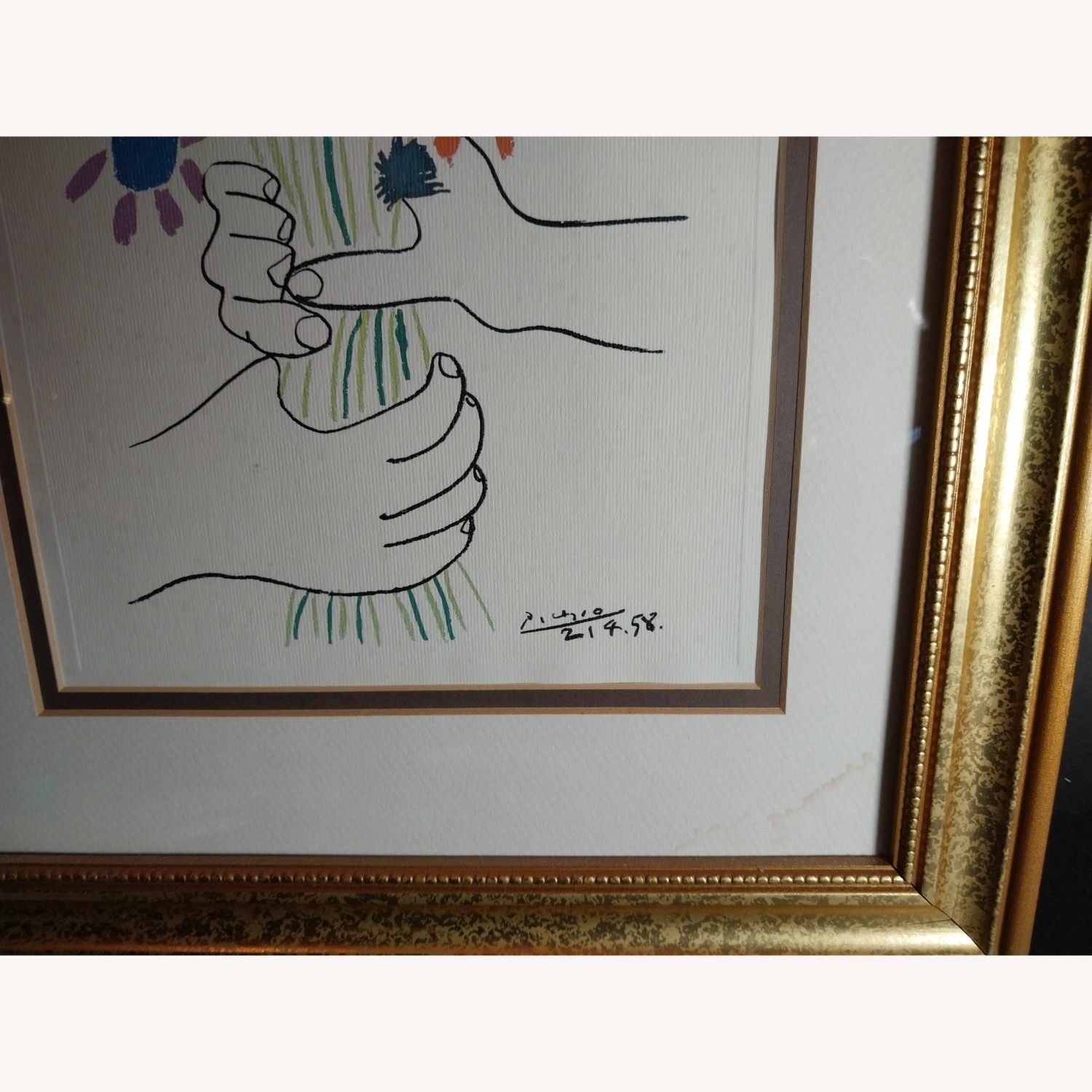 Pablo Picasso Bouquet of Peace Flowers Print - image-2