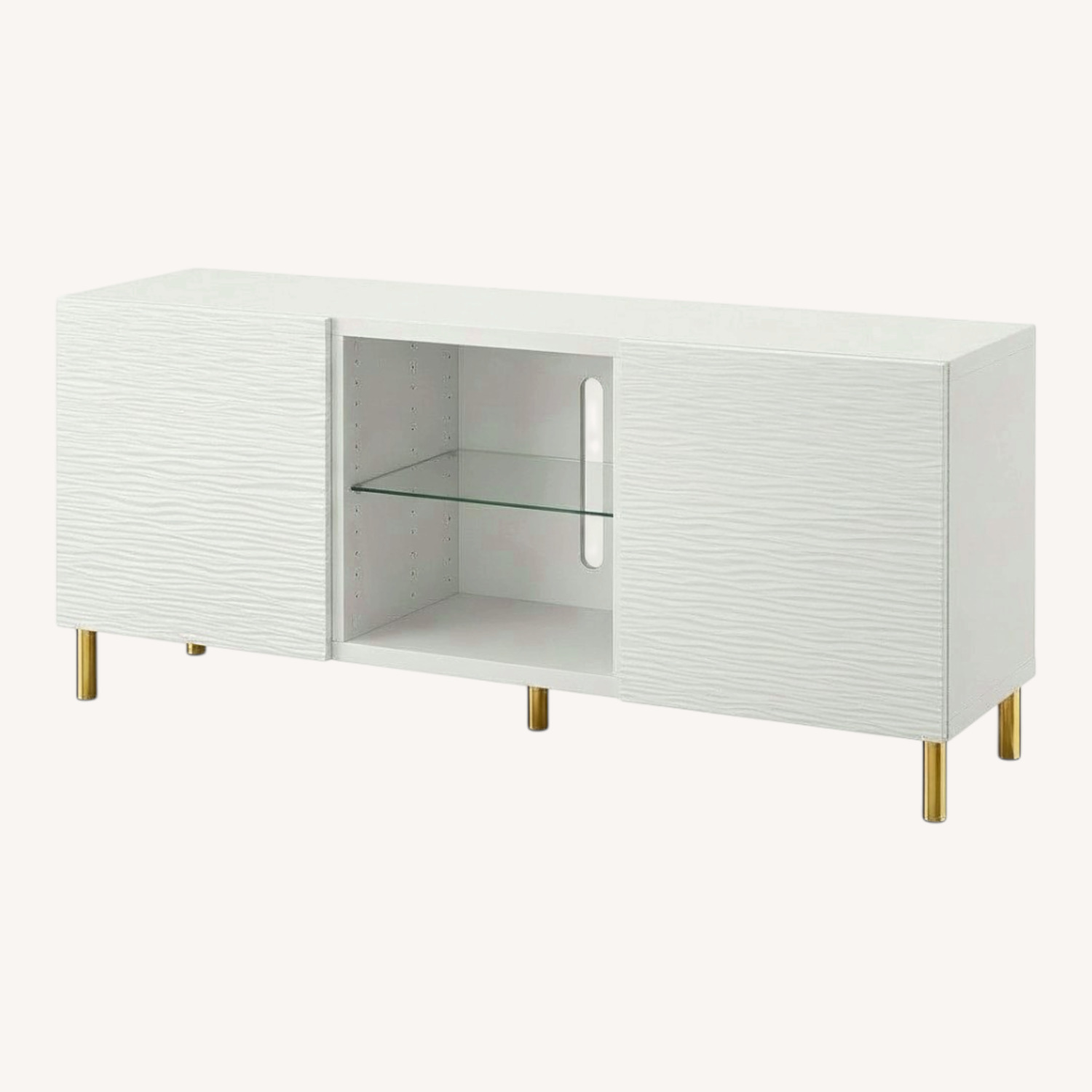 IKEA BESTÅ TV Unit / Media Console Wave Doors & Gold Legs - image-0