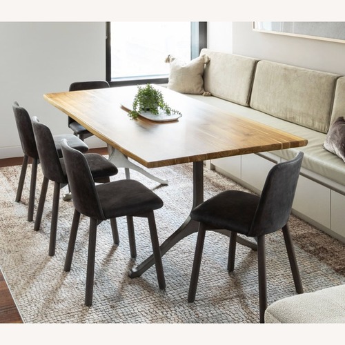 Used From The Source Light Brown Wood Dining Table for sale on AptDeco
