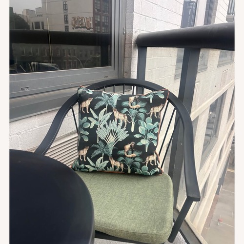 Used Style Selections Patio Bistro Set & Pillows for sale on AptDeco