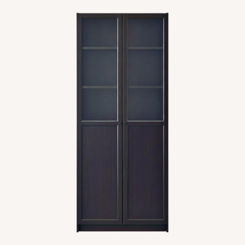 Used IKEA BILLY Bookcase With Extension Unit and Doors for sale on AptDeco