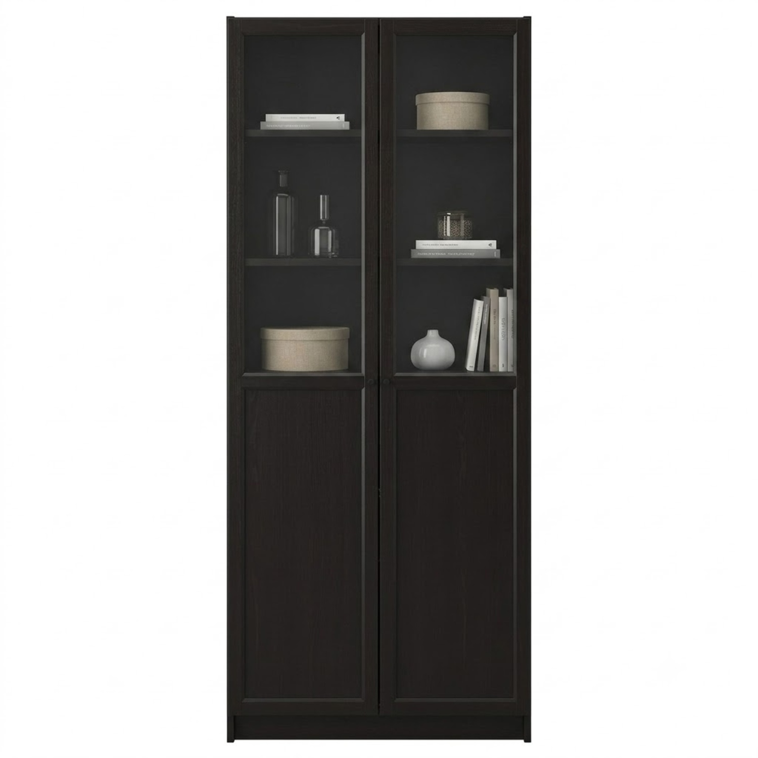IKEA BILLY Bookcase With Extension Unit and Doors - image-6
