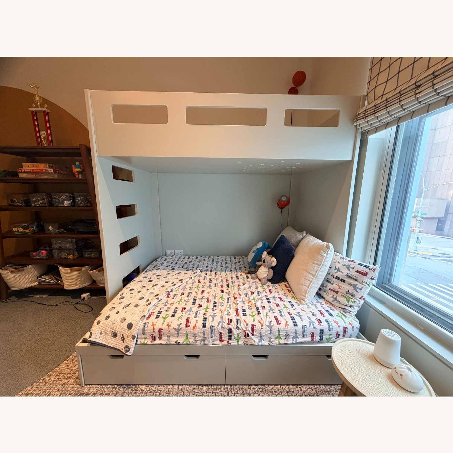 Custom High Loft Twin/Full Bunk Bed with Storage - image-2