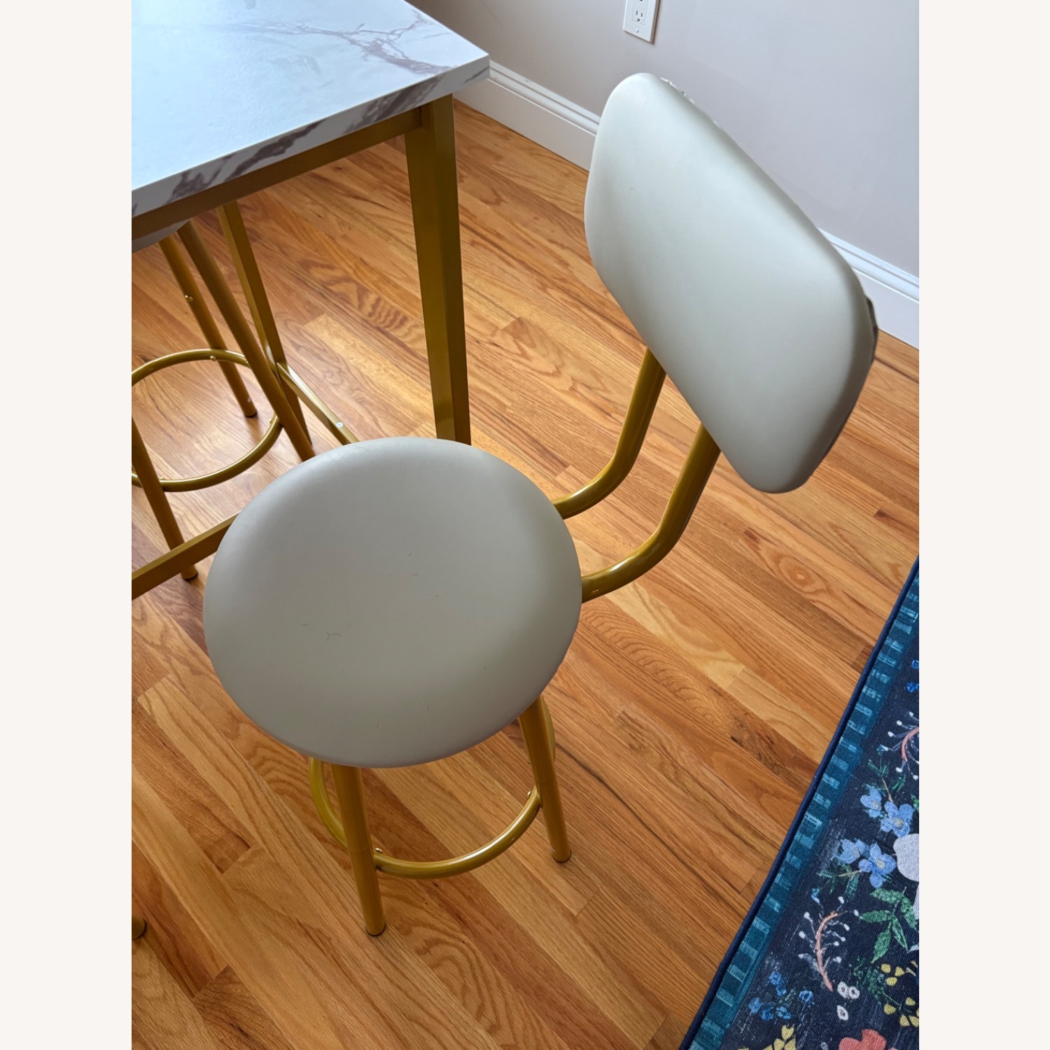 Amazon Faux Leather Marble Metal Dining Set - image-12