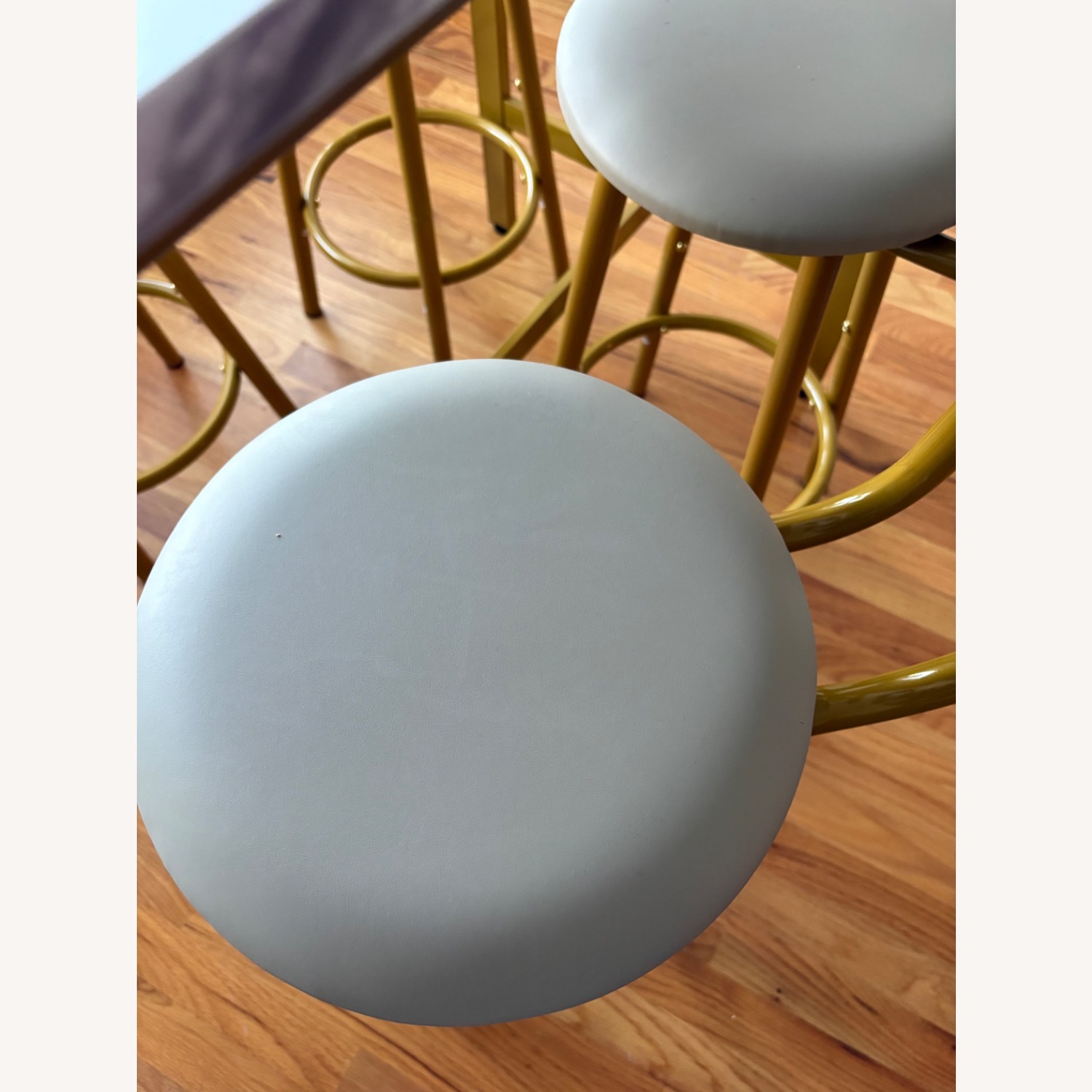 Amazon Faux Leather Marble Metal Dining Set - image-8