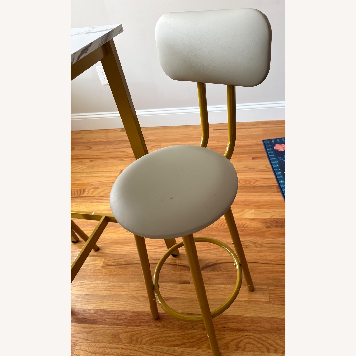 Amazon Faux Leather Marble Metal Dining Set - image-3