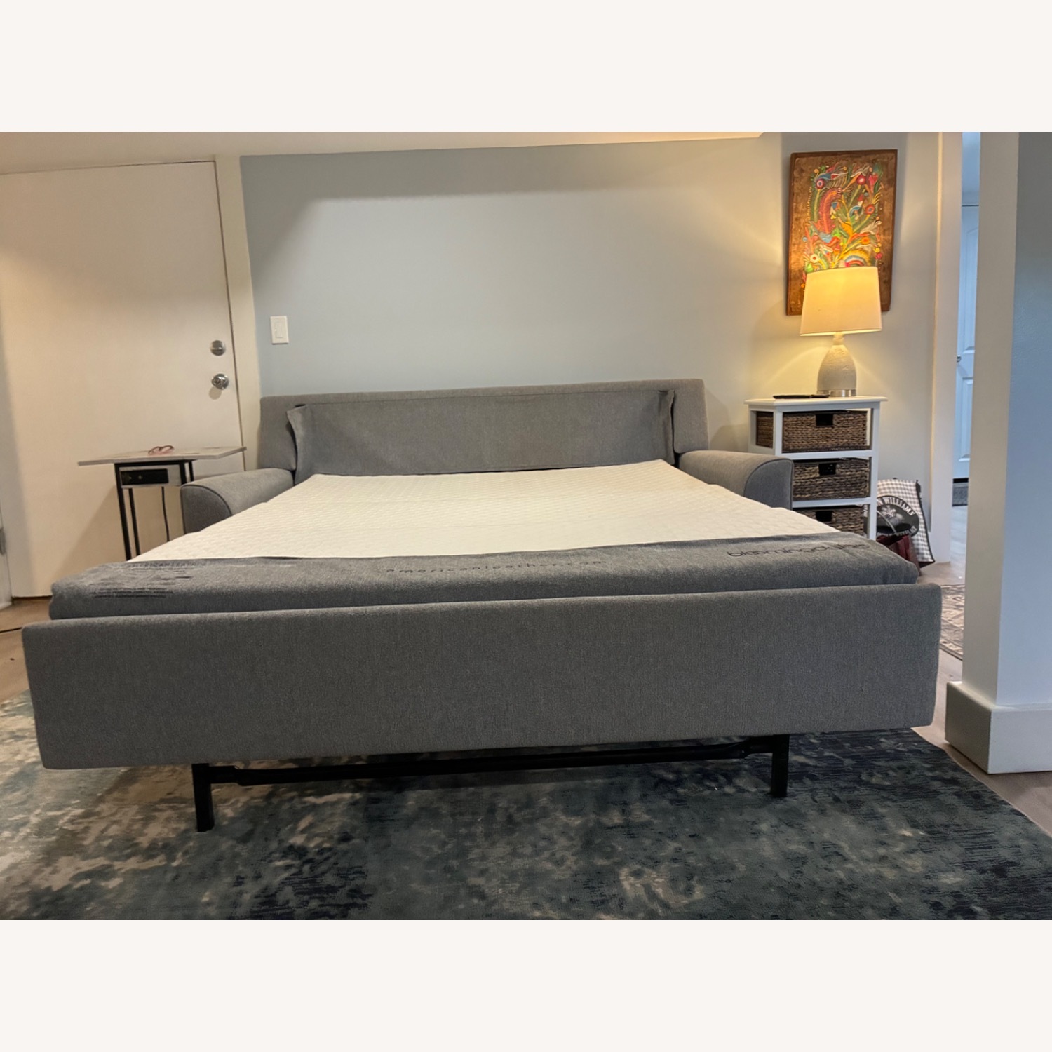 American Leather Light Gray Fabric Sleeper Sofa - image-2