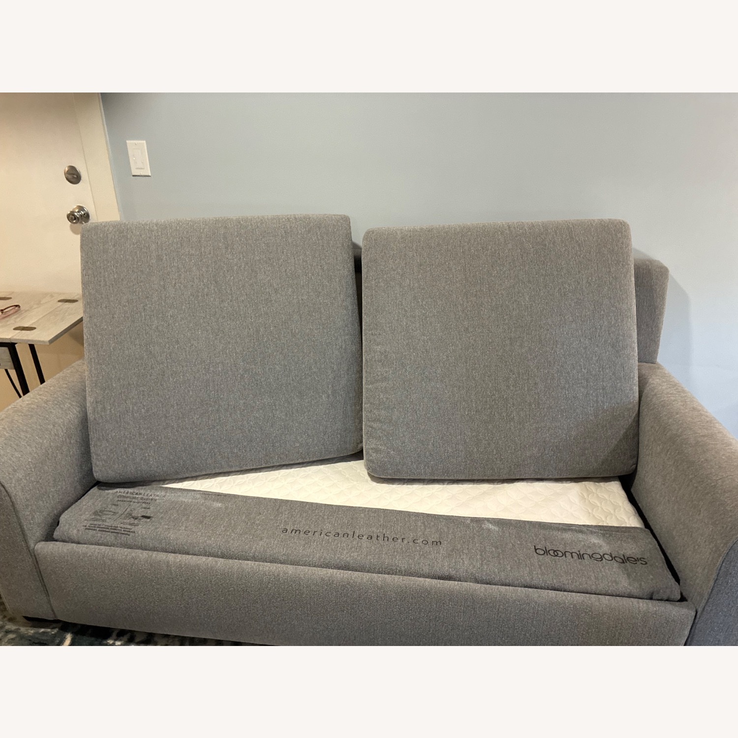 American Leather Light Gray Fabric Sleeper Sofa - image-9
