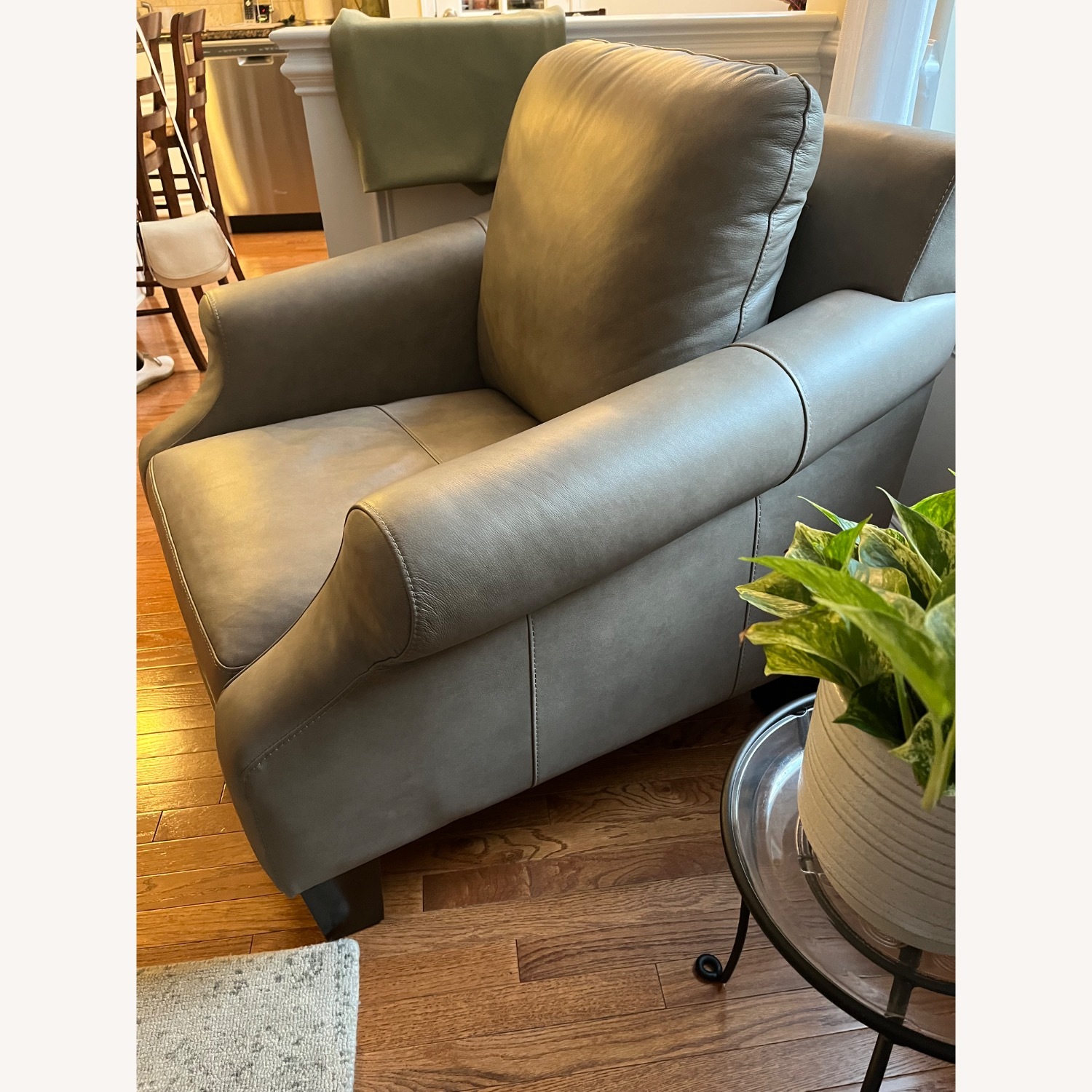 Raymour & Flanigan Leather Armchair - image-1