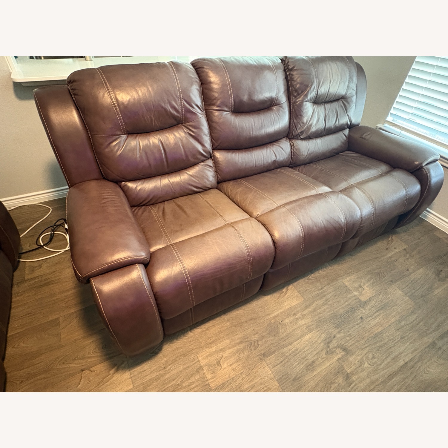 Dark Brown 3+ Seater Sofa Power Reclining - image-6