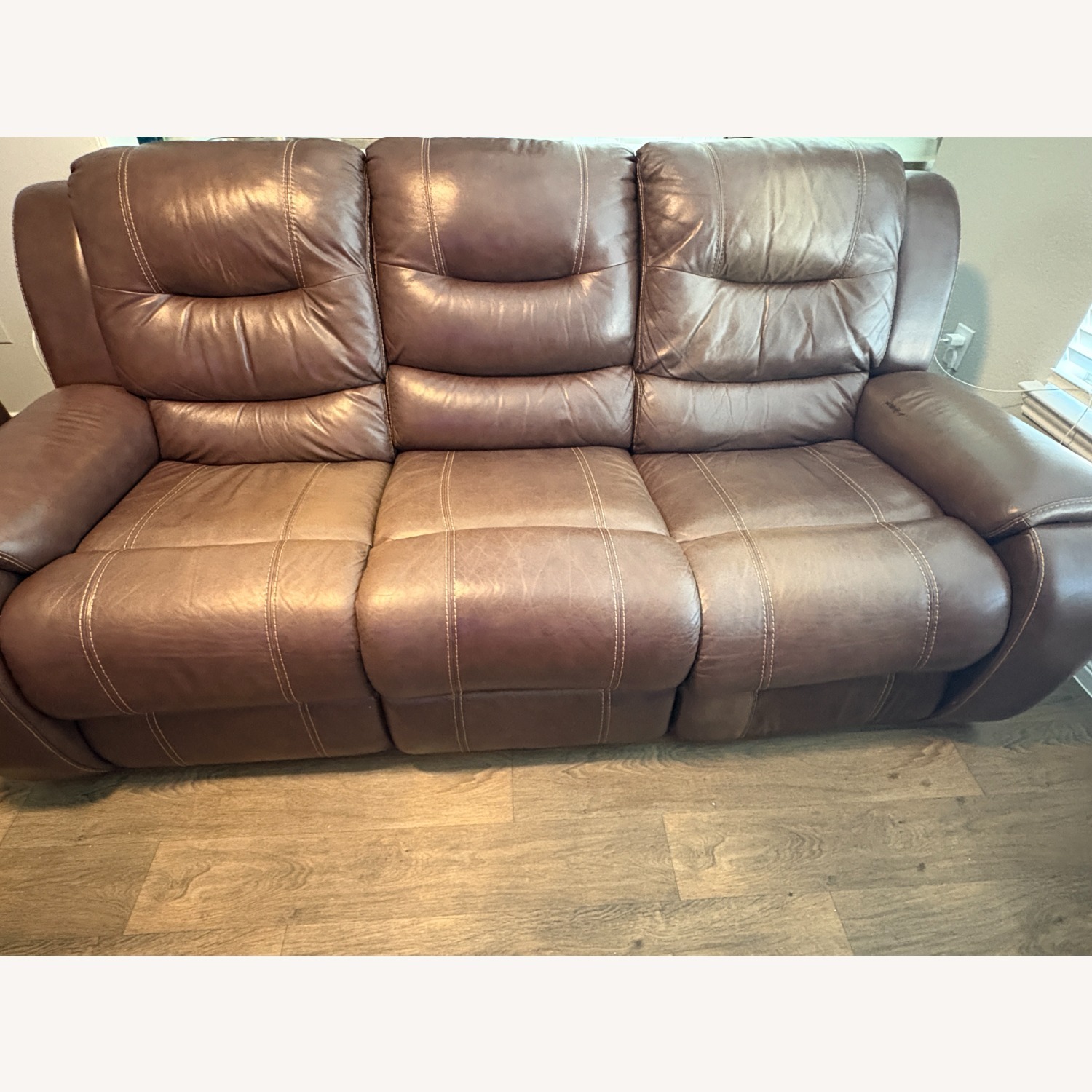 Dark Brown 3+ Seater Sofa Power Reclining - image-2