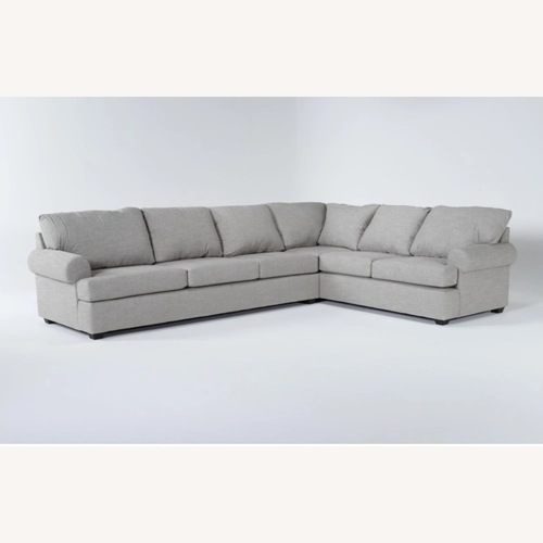Used Hampstead Collection Light Gray 2 Piece Sectional for sale on AptDeco