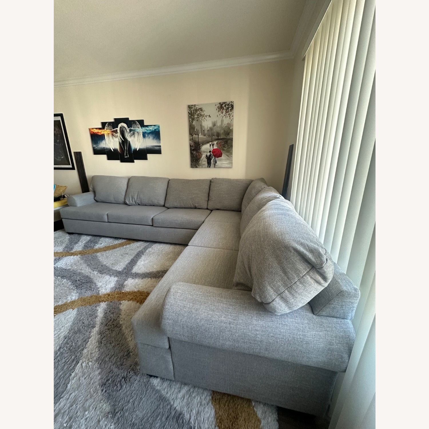 Hampstead Collection Light Gray 2 Piece Sectional - image-3