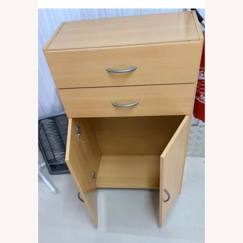 Used IKEA Wood Laminate Cabinet With 2 Drawers for sale on AptDeco
