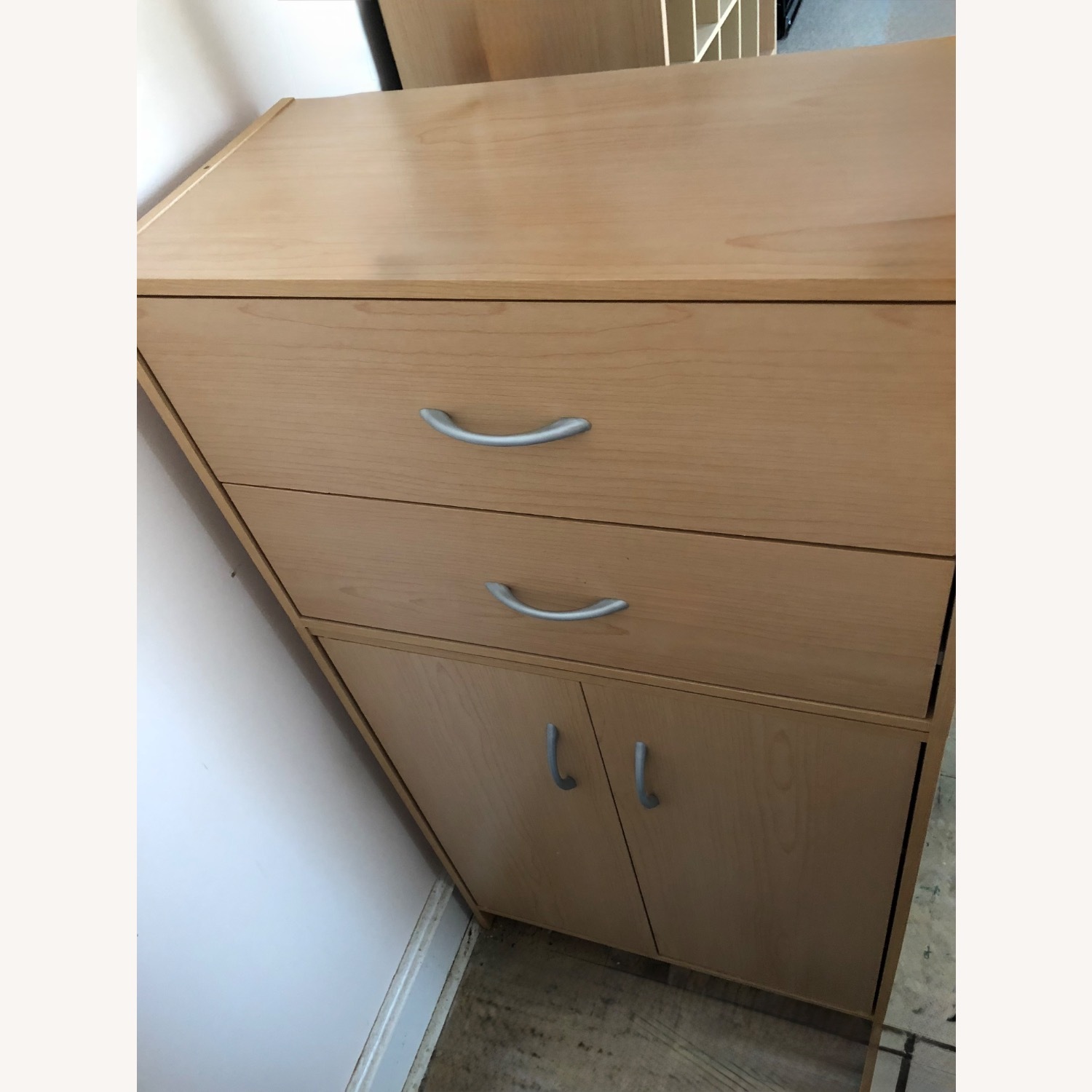 IKEA Wood Laminate Cabinet With 2 Drawers - image-2