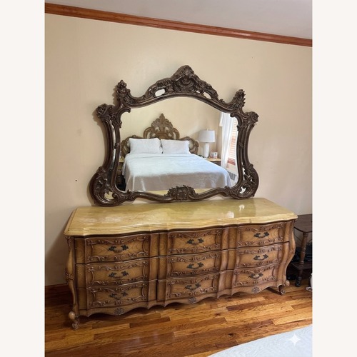 Used Vintage Triple Dresser w Matching Mirror for sale on AptDeco