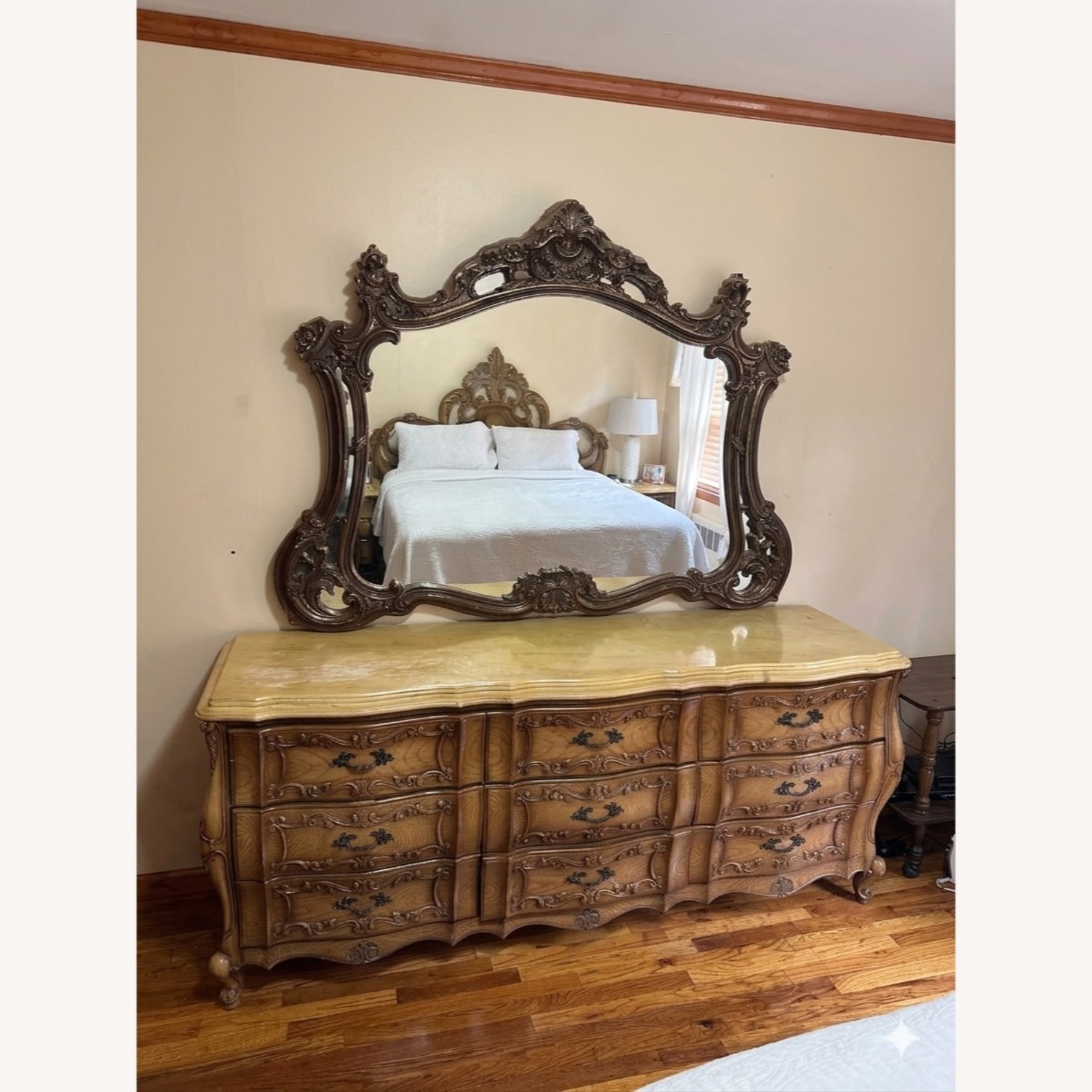 Vintage Triple Dresser w Matching Mirror - image-2