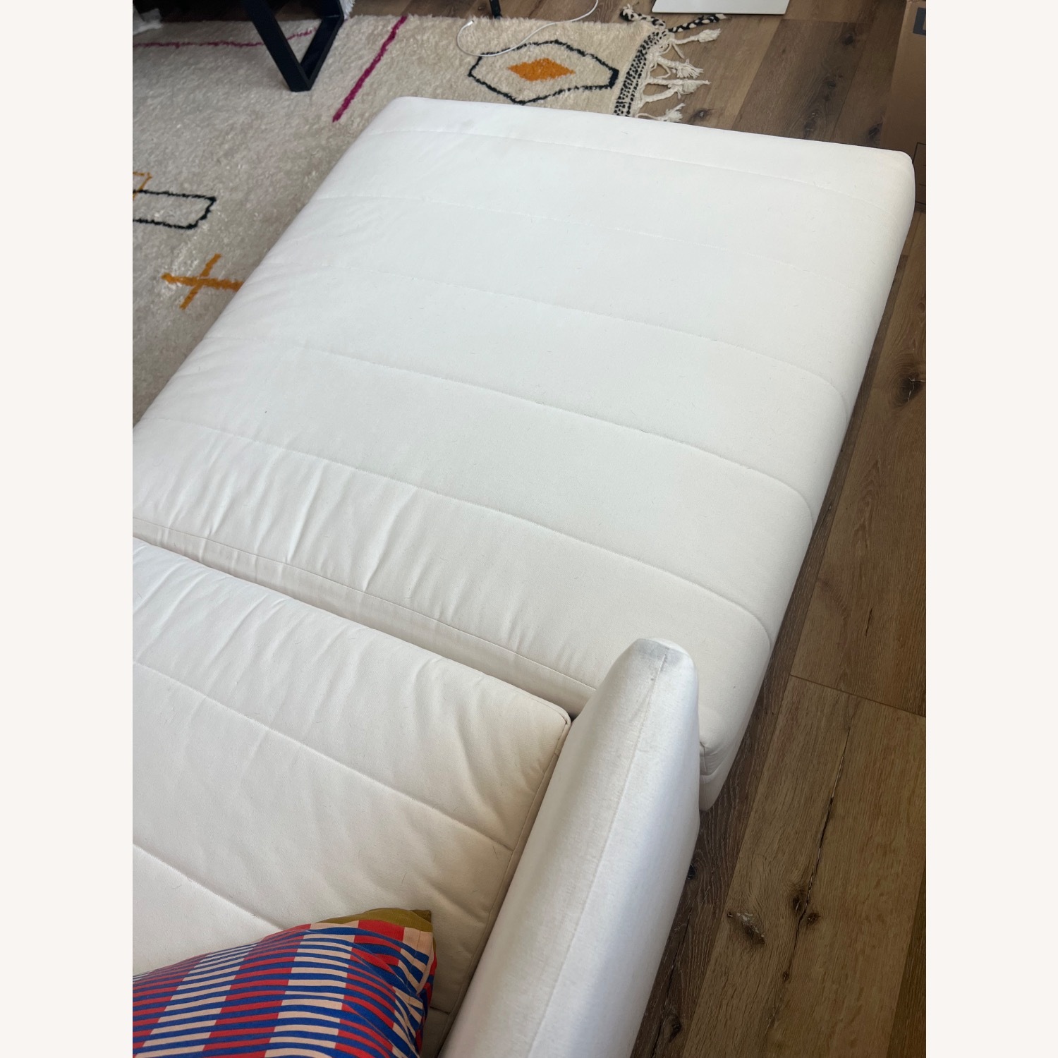 CB2 Stormo White Fabric 3+ Piece Sectional - image-4