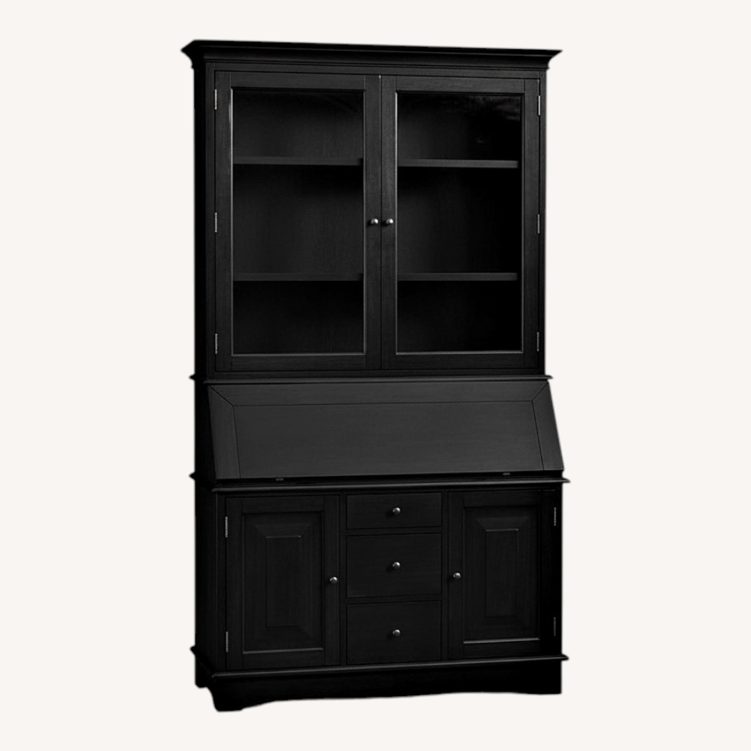 Pottery Barn Black Graham Desk & Hutch - image-0